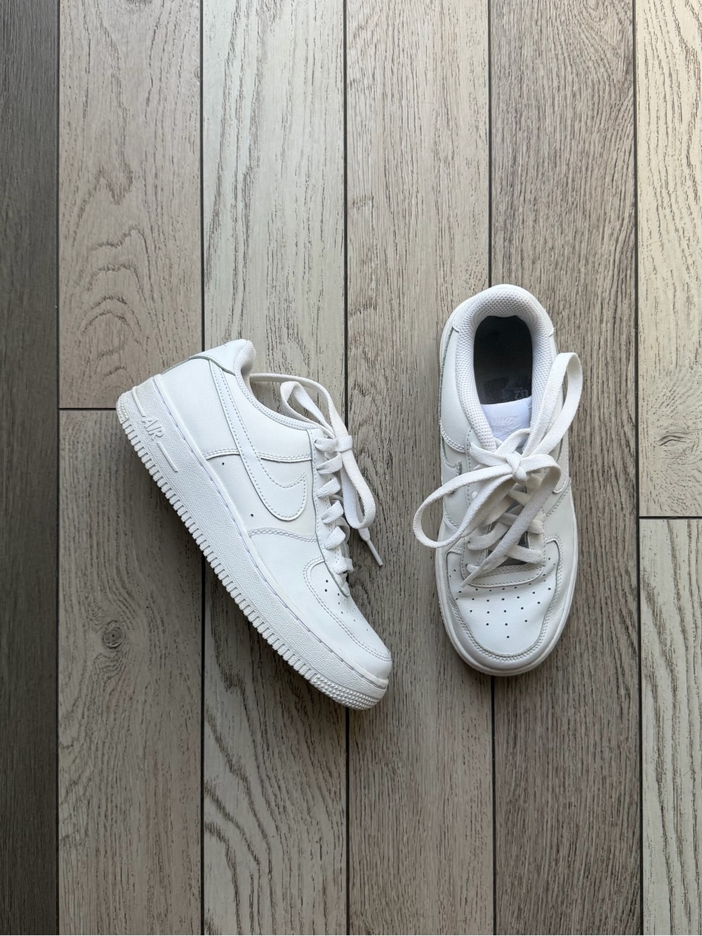 Nike Kids Air Force 1 White Casual Sneakers - 5Y